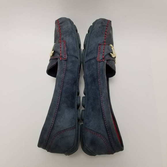 Cynthia Rowley Womens Seeker Driving Loafer Flat Shoes Blue Leather Slip On 9.5M - Picture 7 of 12